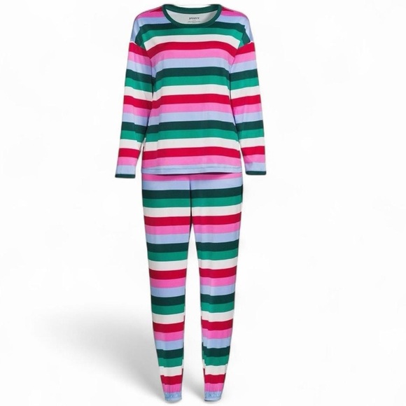 Womens Long Sleeve Tee and Joggers Pajama Set/ Sz L(12-14) - Picture 1 of 8